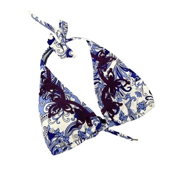 Laundry by Shelli Segal Embroidered Triangle Bikini Top - Picture 2 of 3